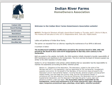 Tablet Screenshot of indianriverfarmshoa.org